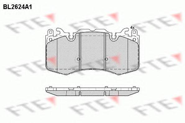 FTE BL2624A1 Комплект гальмівних колодок, дискове гальмо