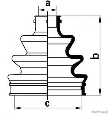 HERTH+BUSS JAKOPARTS J2860904 Комплект пильника, приводний вал