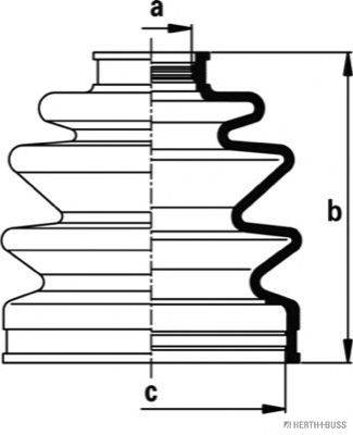 HERTH+BUSS JAKOPARTS J2863020 Комплект пильника, приводний вал