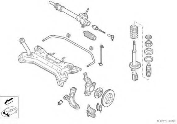 HERTH+BUSS JAKOPARTS N03897VA Рульове управління; Підвіска колеса