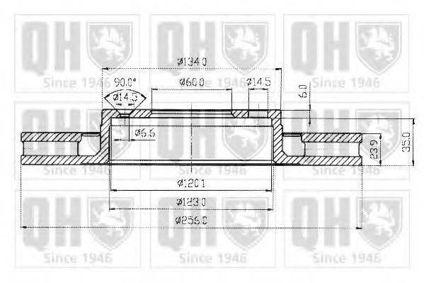 QUINTON HAZELL BDC3680 гальмівний диск