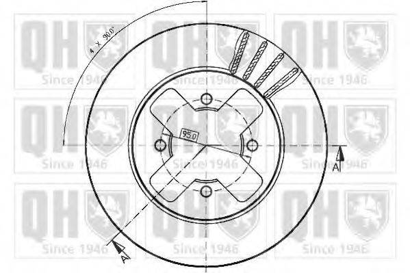 QUINTON HAZELL BDC3774 гальмівний диск