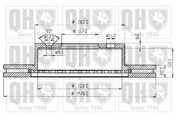 QUINTON HAZELL BDC4670 гальмівний диск