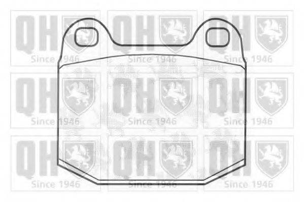 QUINTON HAZELL BP129 Комплект гальмівних колодок, дискове гальмо