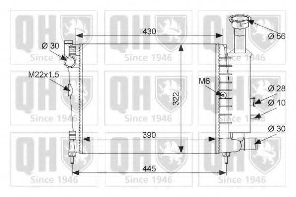 QUINTON HAZELL QER1040 Радіатор, охолодження двигуна