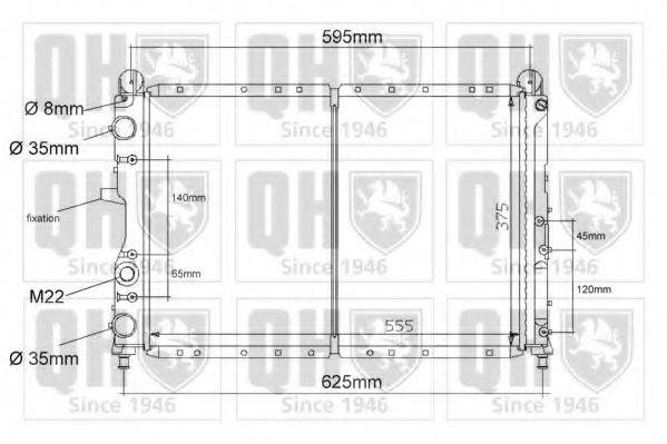 QUINTON HAZELL QER1078 Радіатор, охолодження двигуна