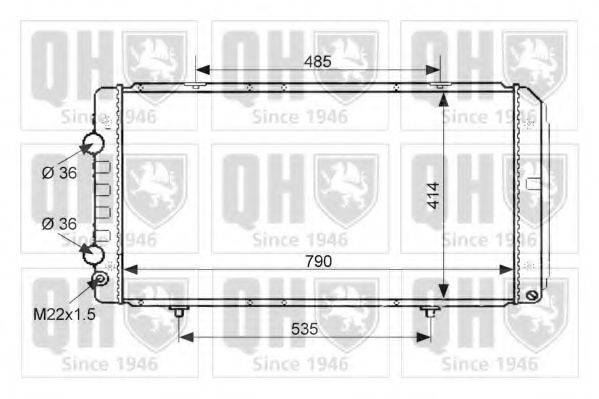 QUINTON HAZELL QER1511 Радіатор, охолодження двигуна