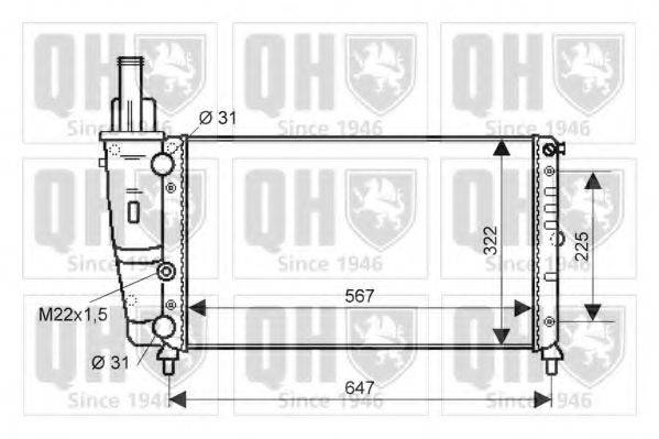 QUINTON HAZELL QER1548 Радіатор, охолодження двигуна
