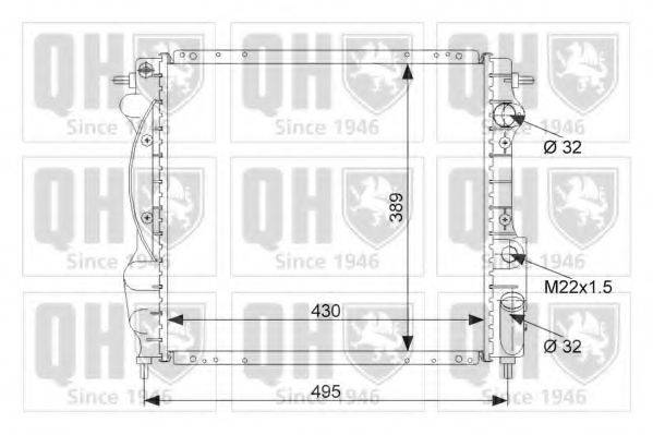 QUINTON HAZELL QER1551 Радіатор, охолодження двигуна