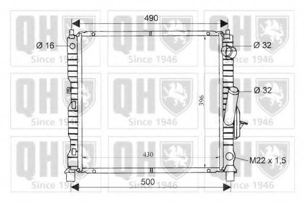 QUINTON HAZELL QER1552 Радіатор, охолодження двигуна