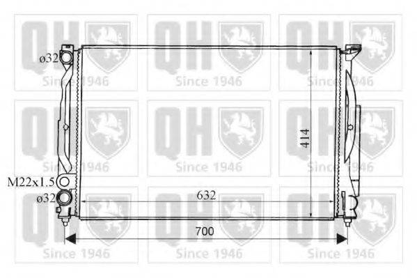 QUINTON HAZELL QER1567 Радіатор, охолодження двигуна
