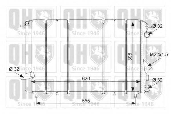 QUINTON HAZELL QER1843 Радіатор, охолодження двигуна