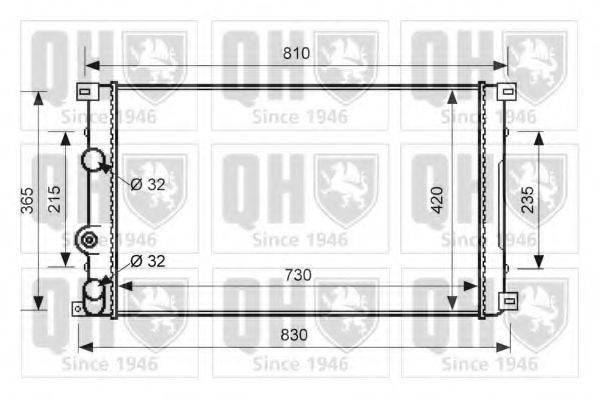 QUINTON HAZELL QER1987 Радіатор, охолодження двигуна