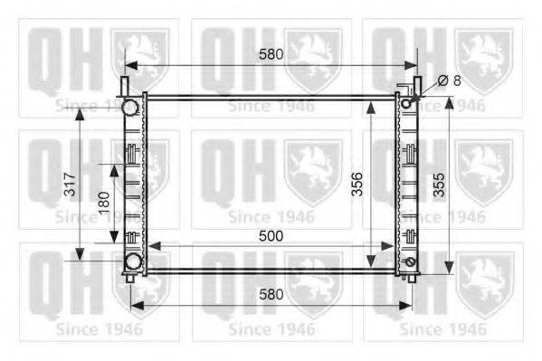QUINTON HAZELL QER2186 Радіатор, охолодження двигуна