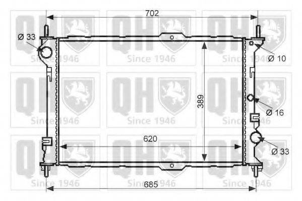 QUINTON HAZELL QER2405 Радіатор, охолодження двигуна
