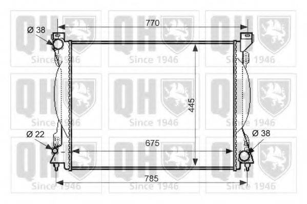 QUINTON HAZELL QER2530 Радіатор, охолодження двигуна