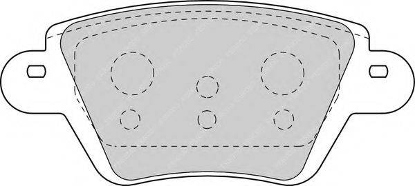 FERODO FDB1380 Комплект гальмівних колодок, дискове гальмо