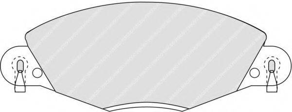 FERODO FDB1412 Комплект гальмівних колодок, дискове гальмо