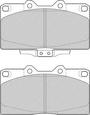 FERODO FDB1448 Комплект гальмівних колодок, дискове гальмо