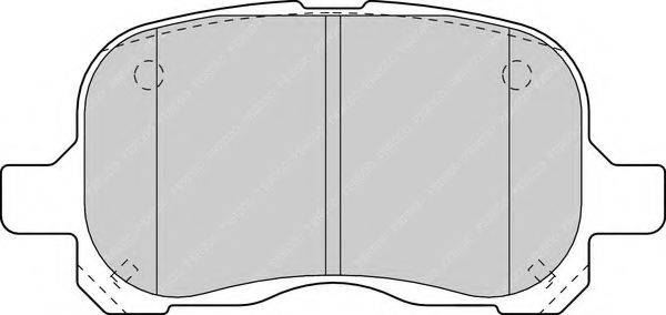 FERODO FDB1458 Комплект гальмівних колодок, дискове гальмо