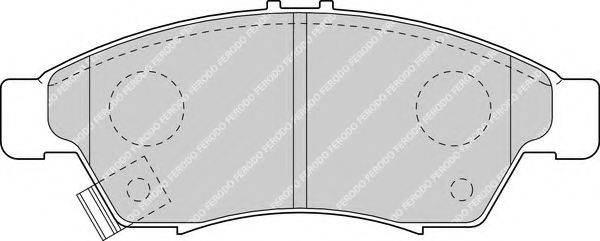 FERODO FDB1533 Комплект гальмівних колодок, дискове гальмо