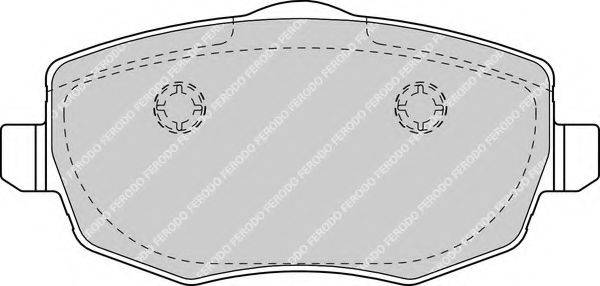FERODO FDB1582 Комплект гальмівних колодок, дискове гальмо