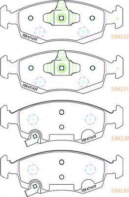 FERODO FDB4400 Комплект гальмівних колодок, дискове гальмо