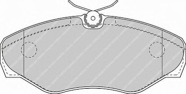 FERODO FVR1515 Комплект гальмівних колодок, дискове гальмо