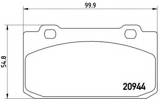 BREMBO P23027 Комплект гальмівних колодок, дискове гальмо