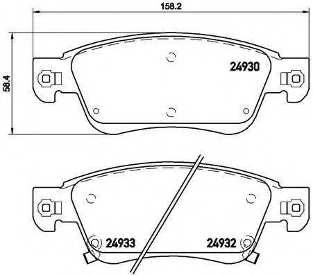 BREMBO P56080 Комплект гальмівних колодок, дискове гальмо