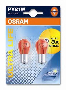 OSRAM 7507ULT02B Лампа розжарювання, ліхтар покажчика повороту; Лампа розжарювання, фара заднього ходу; Лампа розжарювання, стоянковий/габаритний вогонь; Лампа розжарювання, ліхтар покажчика повороту