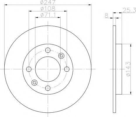 MINTEX MDC794 гальмівний диск