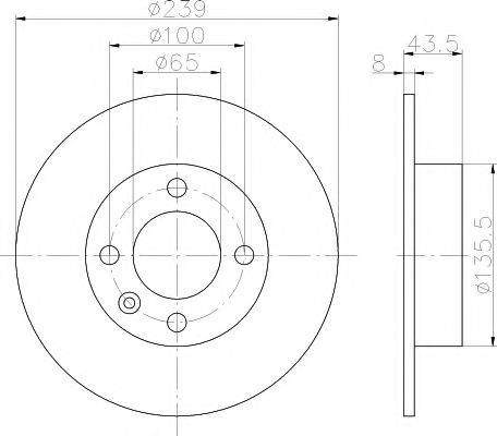 MINTEX MDC154 гальмівний диск