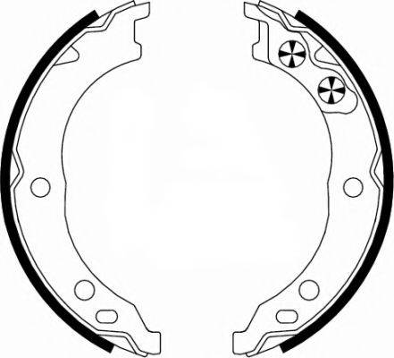 MINTEX MFR573 Комплект гальмівних колодок, стоянкова гальмівна система