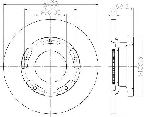 MINTEX MDC2552 гальмівний диск