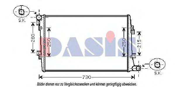 AKS DASIS 040039N Радіатор, охолодження двигуна