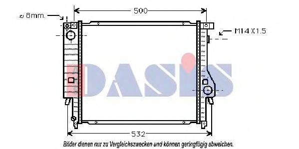 AKS DASIS 051500N Радіатор, охолодження двигуна
