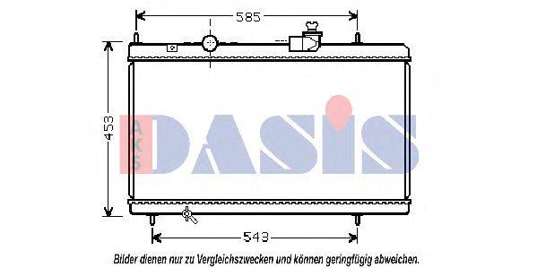AKS DASIS 060058N Радіатор, охолодження двигуна