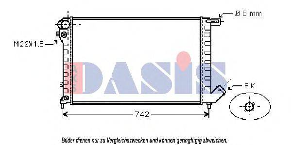 AKS DASIS 061050N Радіатор, охолодження двигуна
