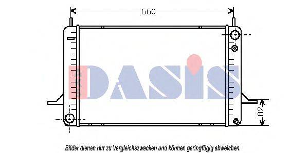 AKS DASIS 090480N Радіатор, охолодження двигуна