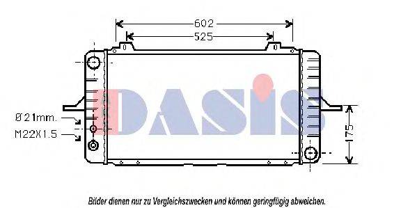 AKS DASIS 091190N Радіатор, охолодження двигуна