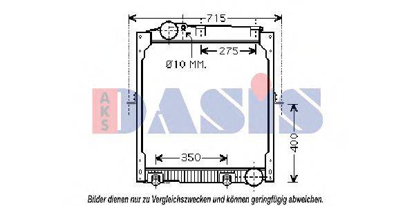 AKS DASIS 132300N Радіатор, охолодження двигуна