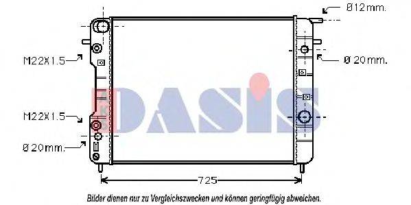 AKS DASIS 150083N Радіатор, охолодження двигуна