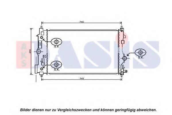 AKS DASIS 150106N Радіатор, охолодження двигуна