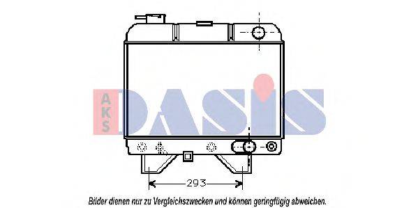 AKS DASIS 160730N Радіатор, охолодження двигуна