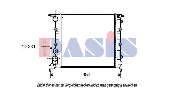 AKS DASIS 180750N Радіатор, охолодження двигуна