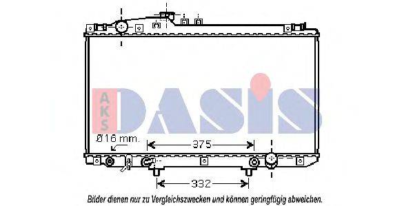 AKS DASIS 210127N Радіатор, охолодження двигуна