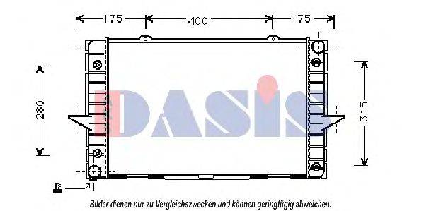 AKS DASIS 220540N Радіатор, охолодження двигуна