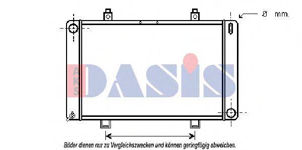 AKS DASIS 250120N Радіатор, охолодження двигуна