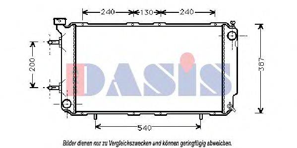 AKS DASIS 350009N Радіатор, охолодження двигуна